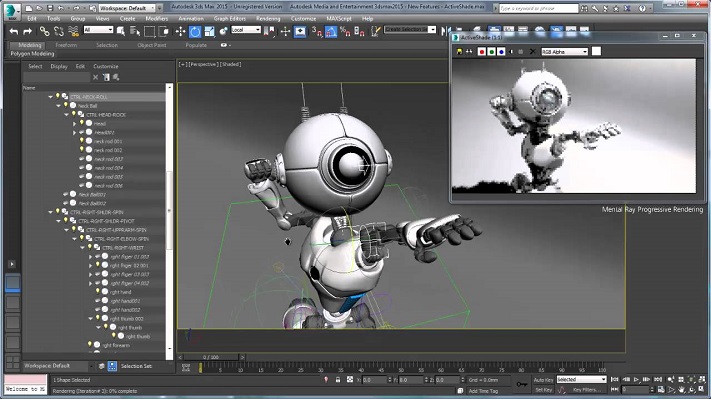 Animation 3D via un logiciel