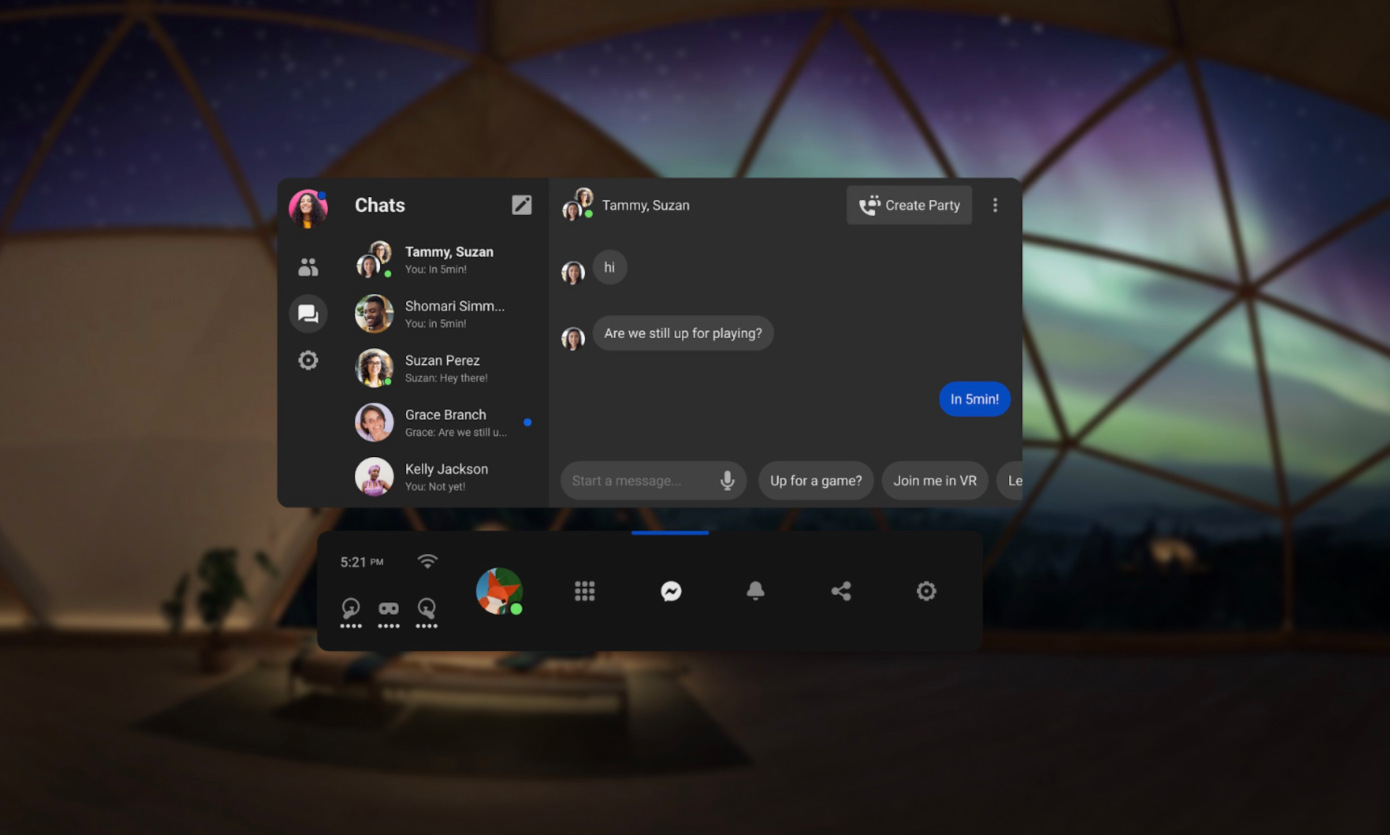 Facebbok Messenger Oculus Quest 2