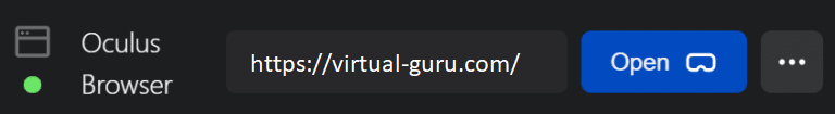 Oculus Developer Hub peut désormais lancer des URL WebXR