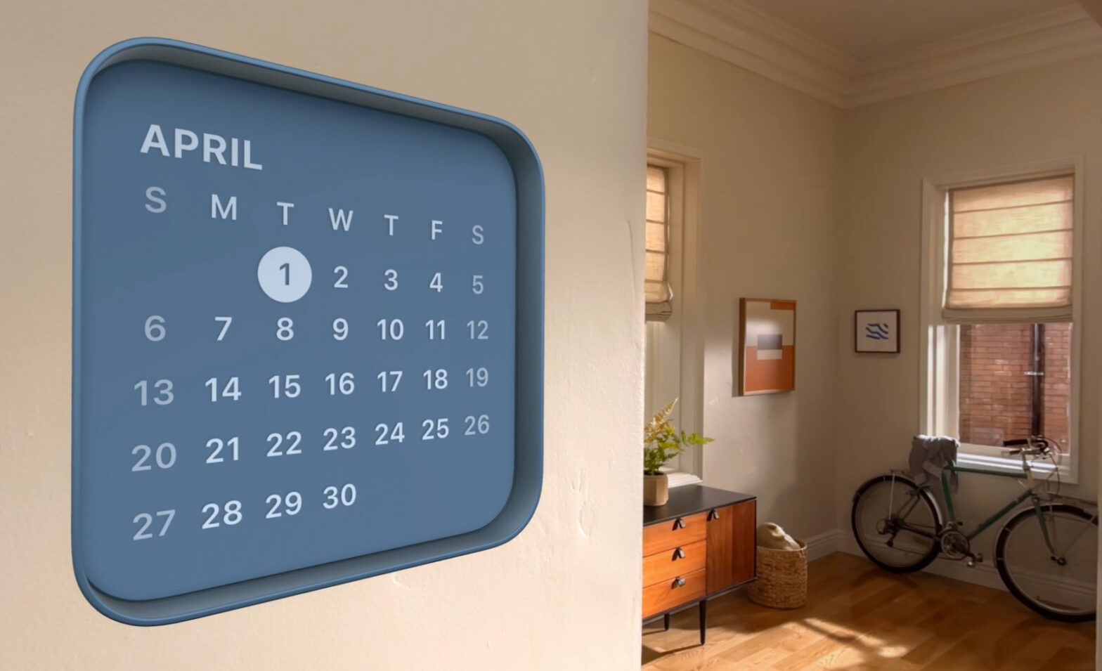 Vision0S 26 Widget Calendrier