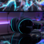 Casque Samsung XR innovant avec interface utilisateur futuriste